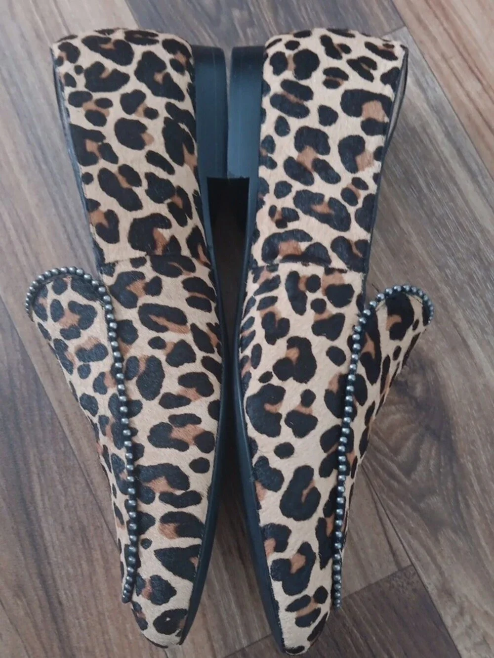 Coach Harper Bead Calf Hair Leopard Loafer